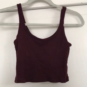Brandy Melville Burgundy Crop